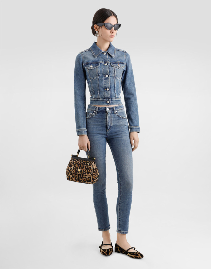 Dolce & Gabbana Cropped cotton denim jacket outlook