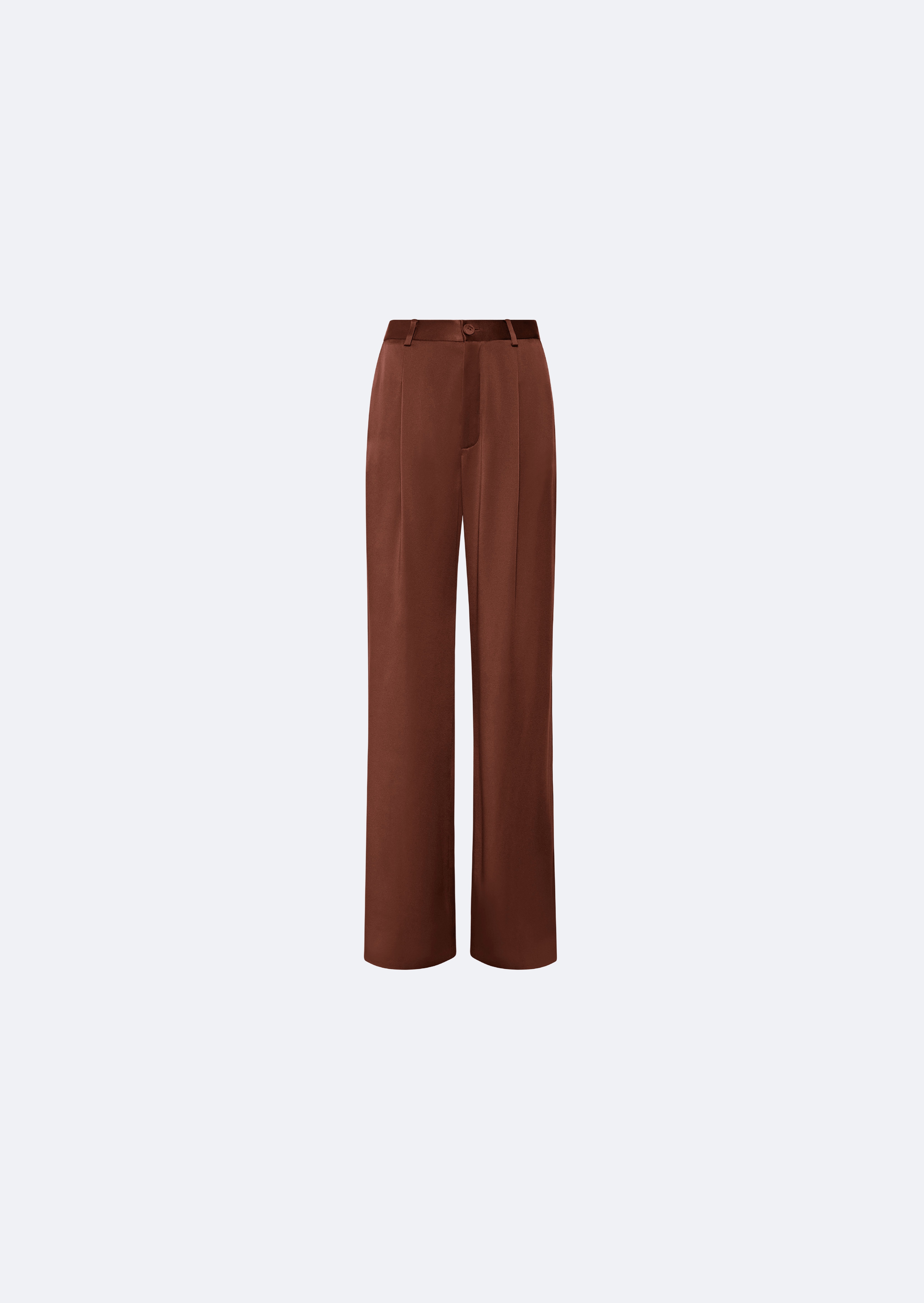 Satin Relaxed Pleated Pant - 1