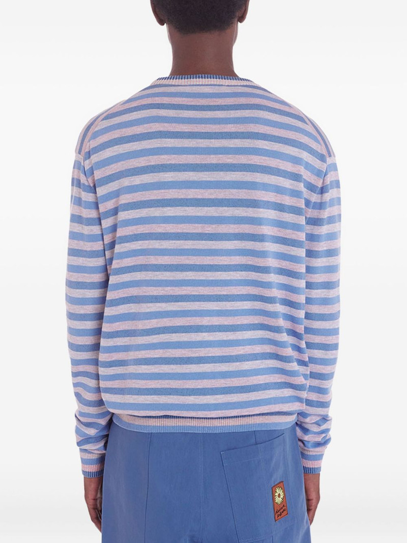 striped crew-neck sweater 3