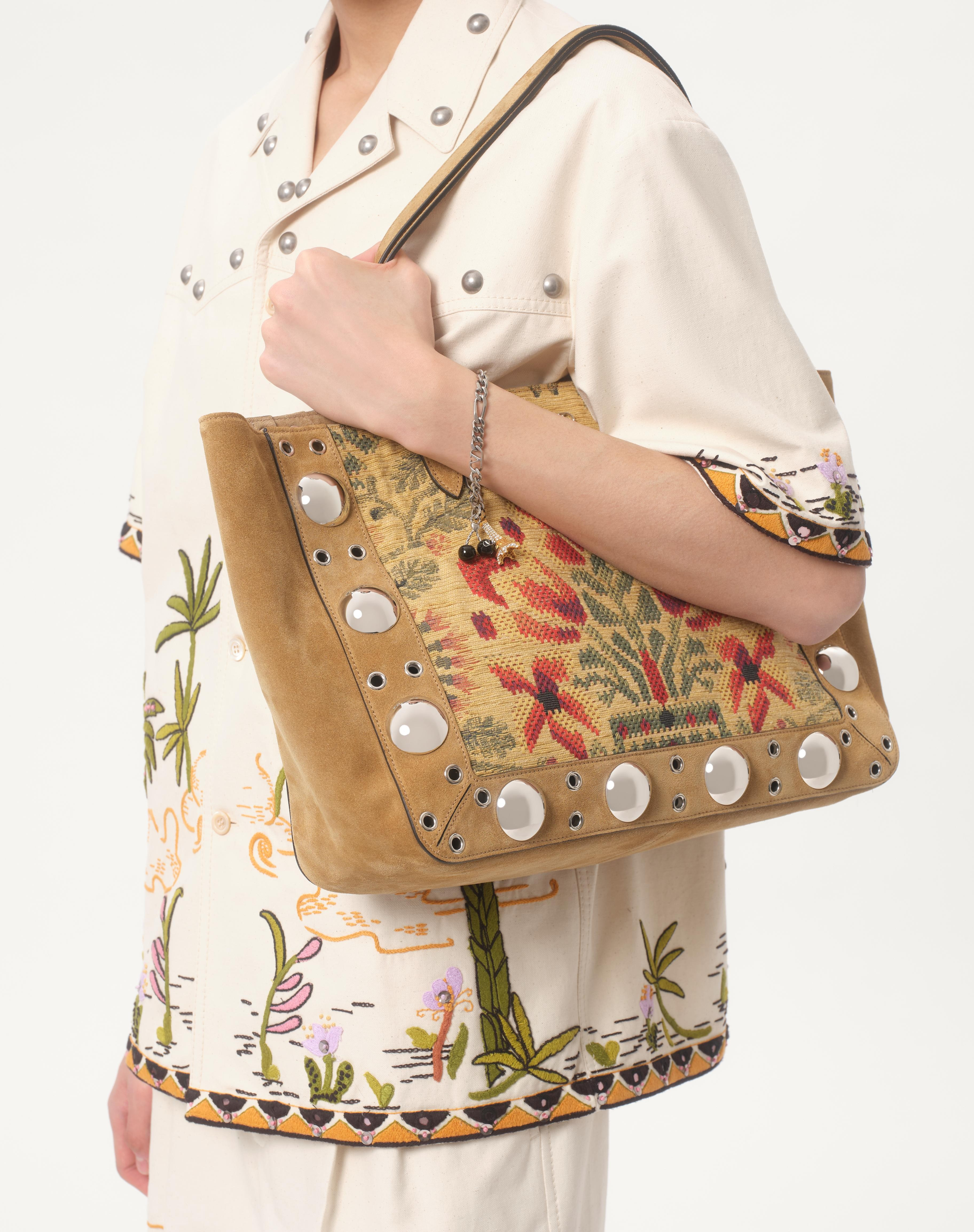 COTTON CANVAS SHIRT WITH FLORAL EMBROIDERY - 3