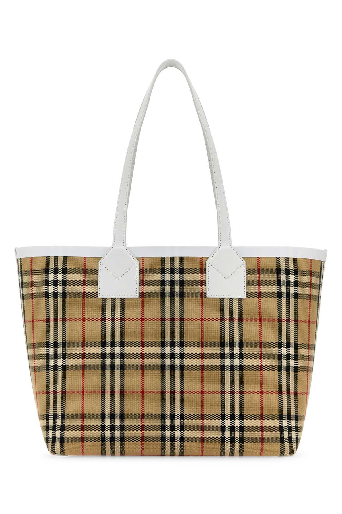 Burberry Women Embroidered Canvas London Shopping Bag - 3