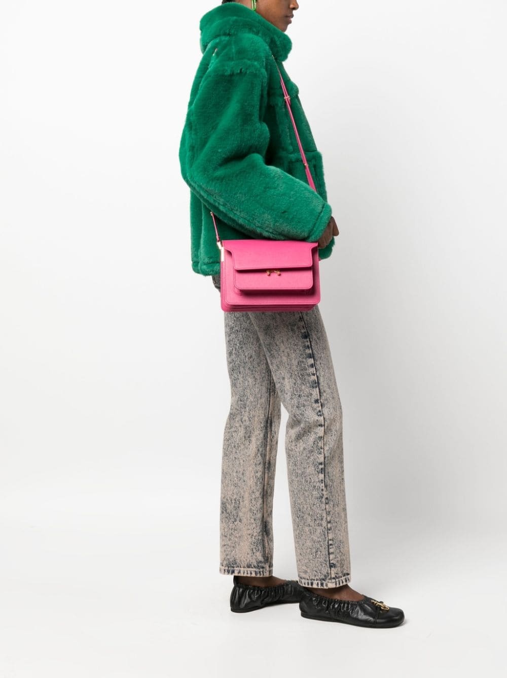 Trunk leather crossbody bag - 2