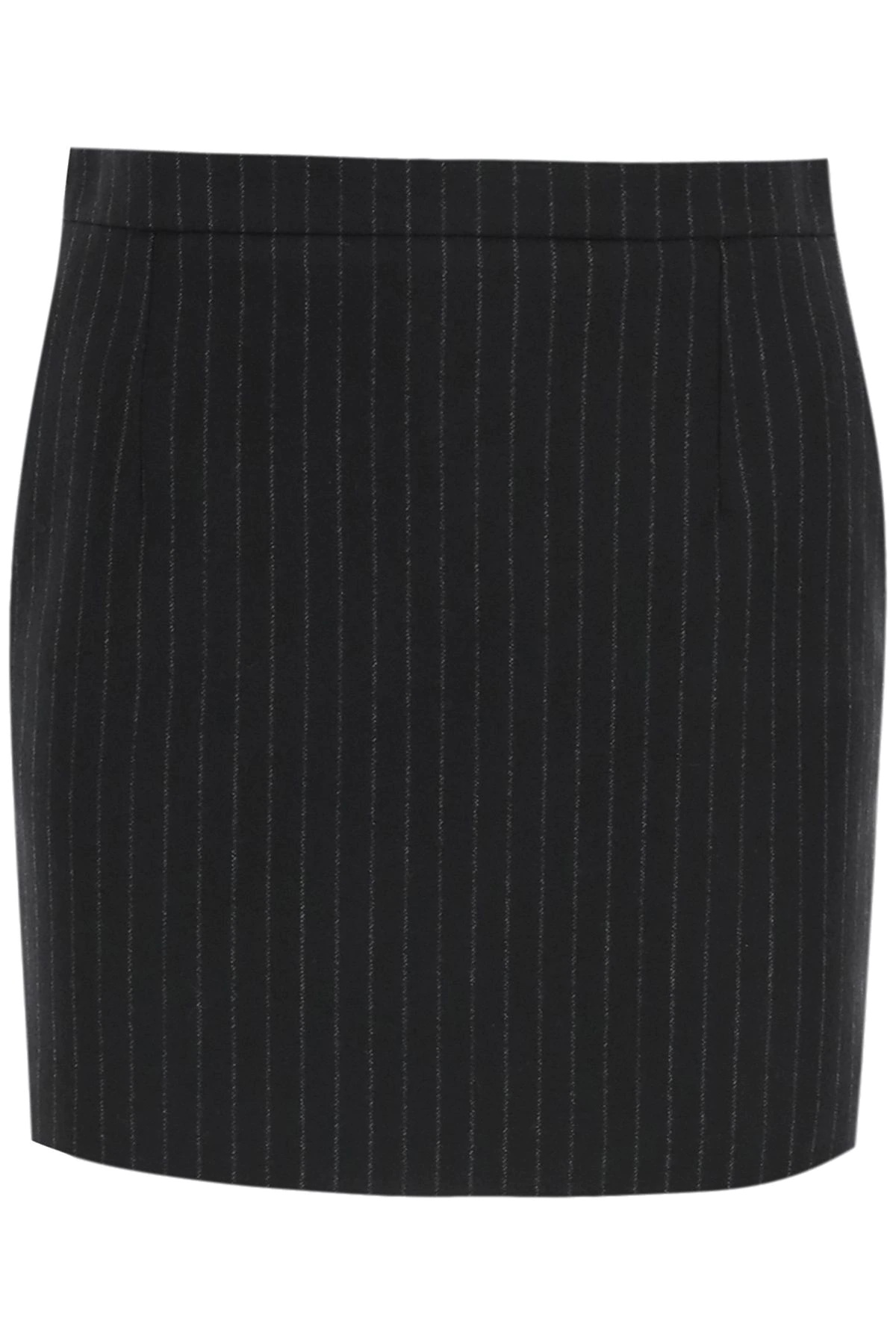 PINSTRIPE FLANNEL MINI SKIRT - 1