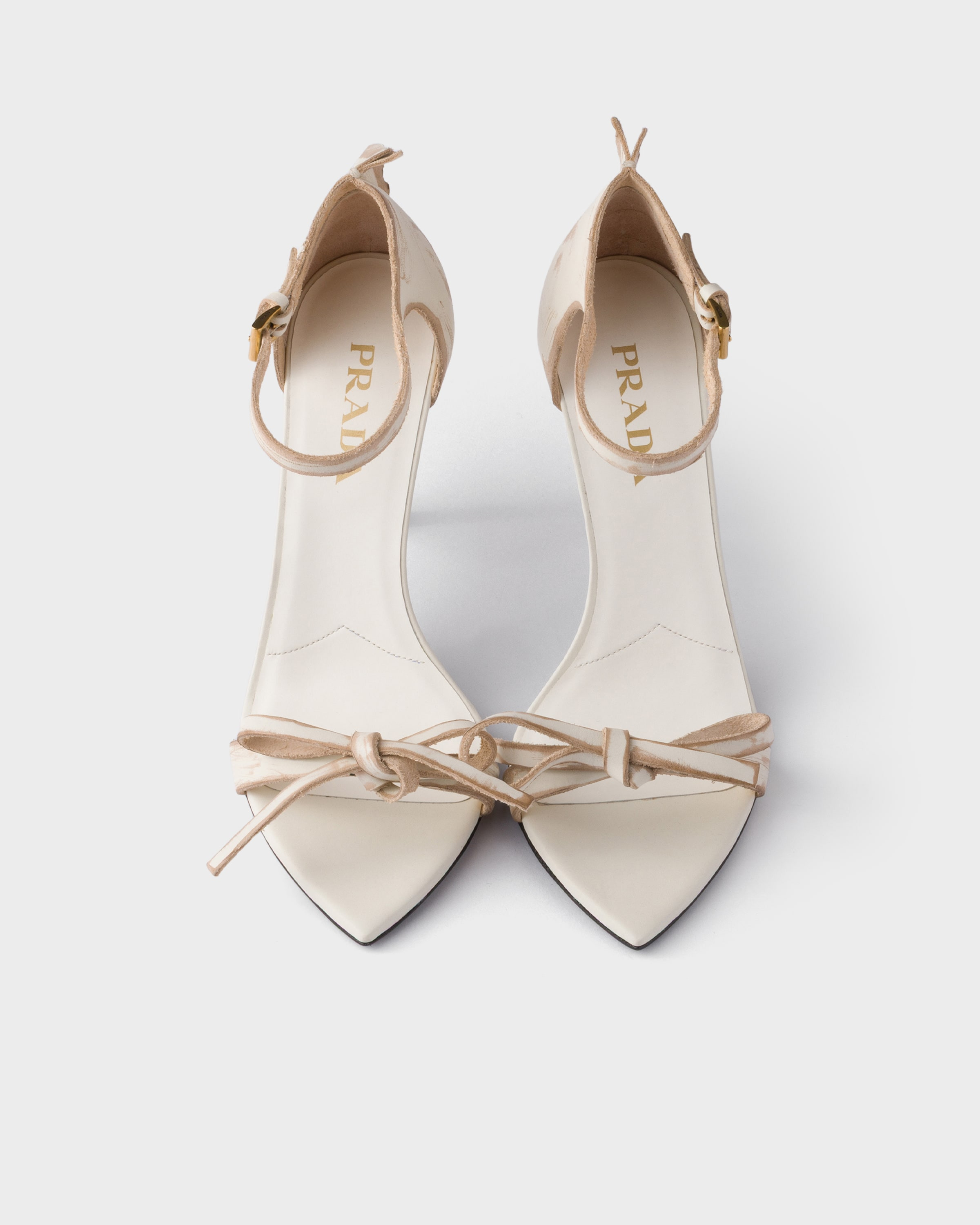 Leather bow sandals - 3