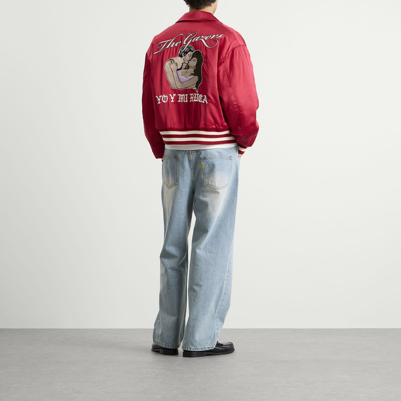 SECOND/LAYER Second Layer Aces Satin Club Souvenir Jacket outlook