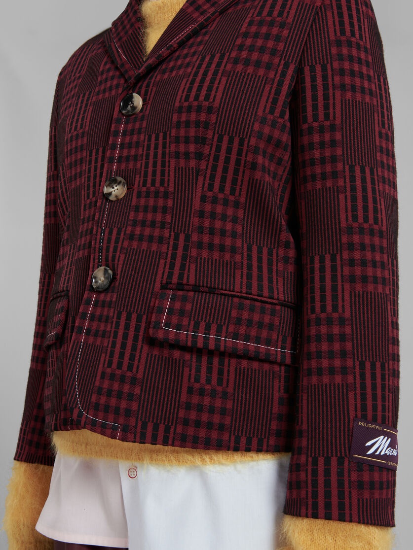 RED JACKET WITH STRIPES AND CHECKS - 5