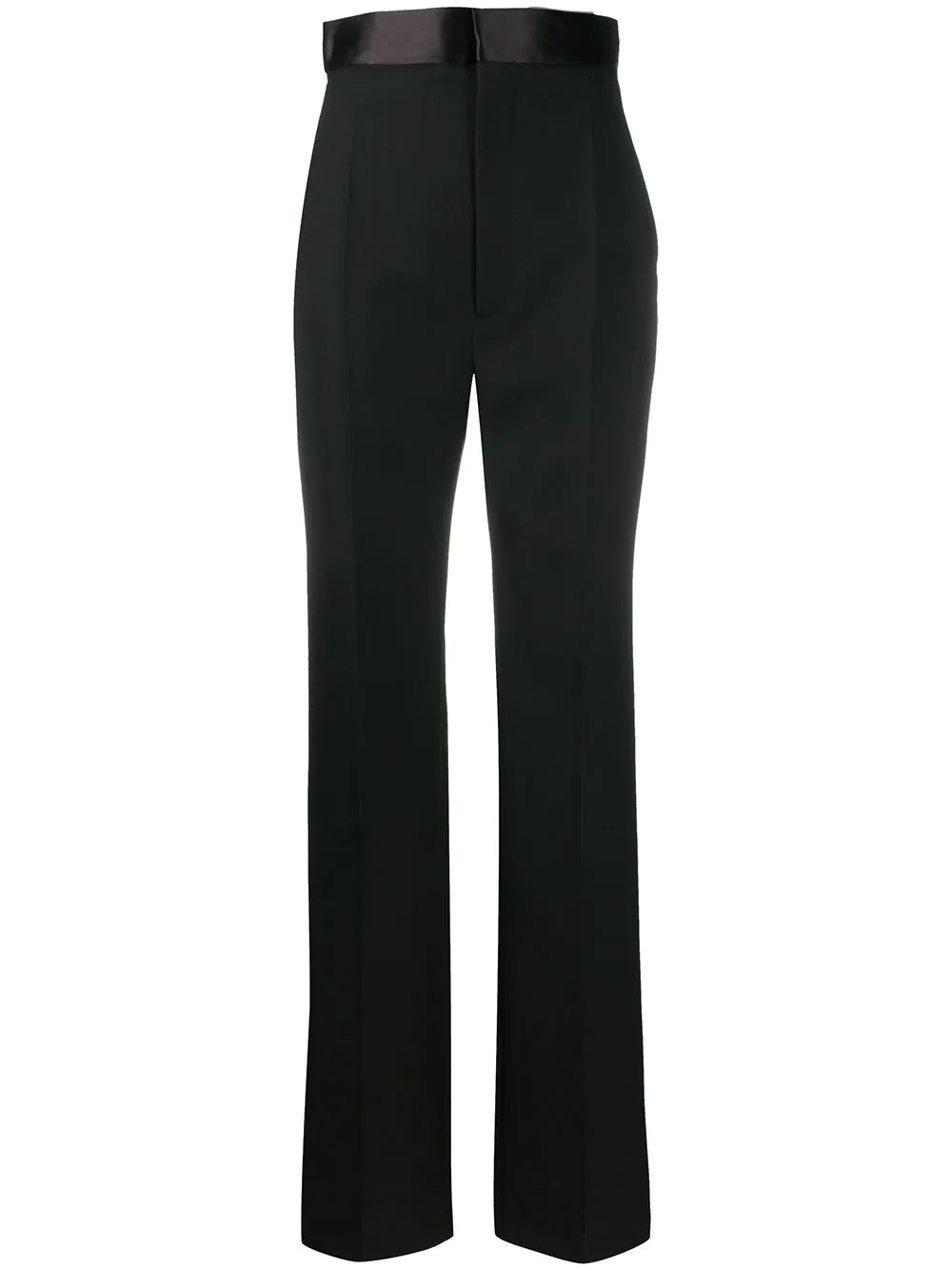 pinked-waistband straight leg trousers - 1