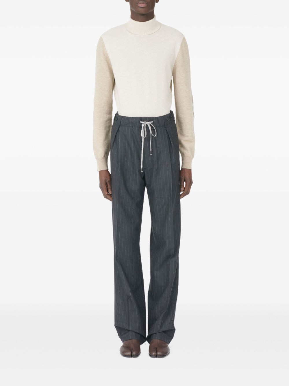 pinstripe pleated trousers - 2