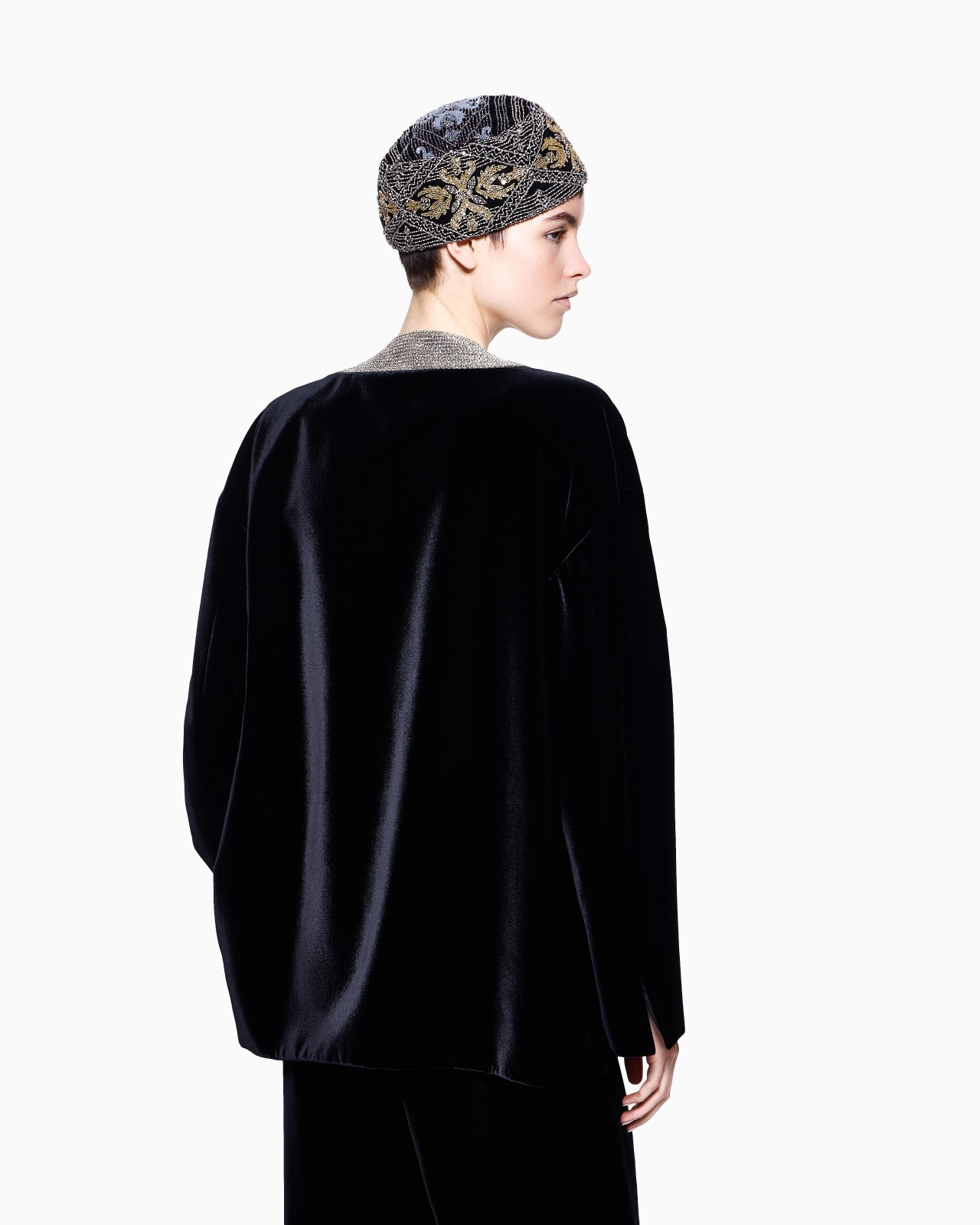 EMBROIDERED VELVET JACKET - 3
