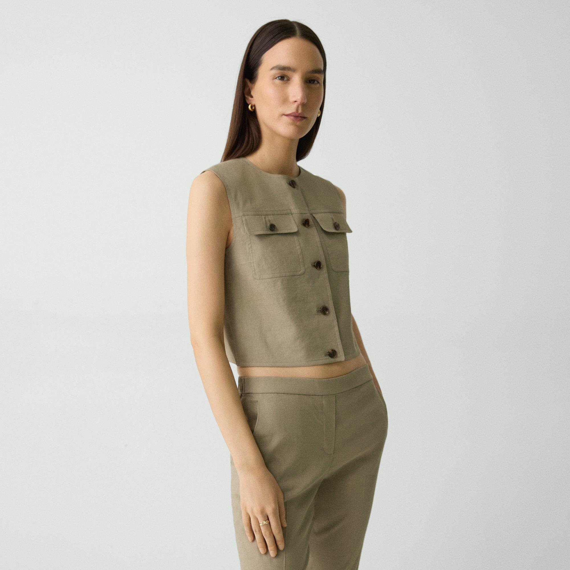 Trucker Vest in Good Linen - 2