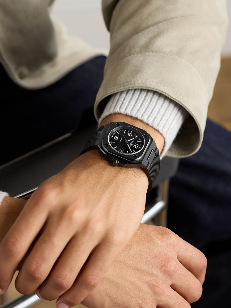 Bell & Ross BR 05 Automatic 40mm Stainless Steel and Rubber Watch, Ref. No. BR05A-BL-CE/SRB Black outlook