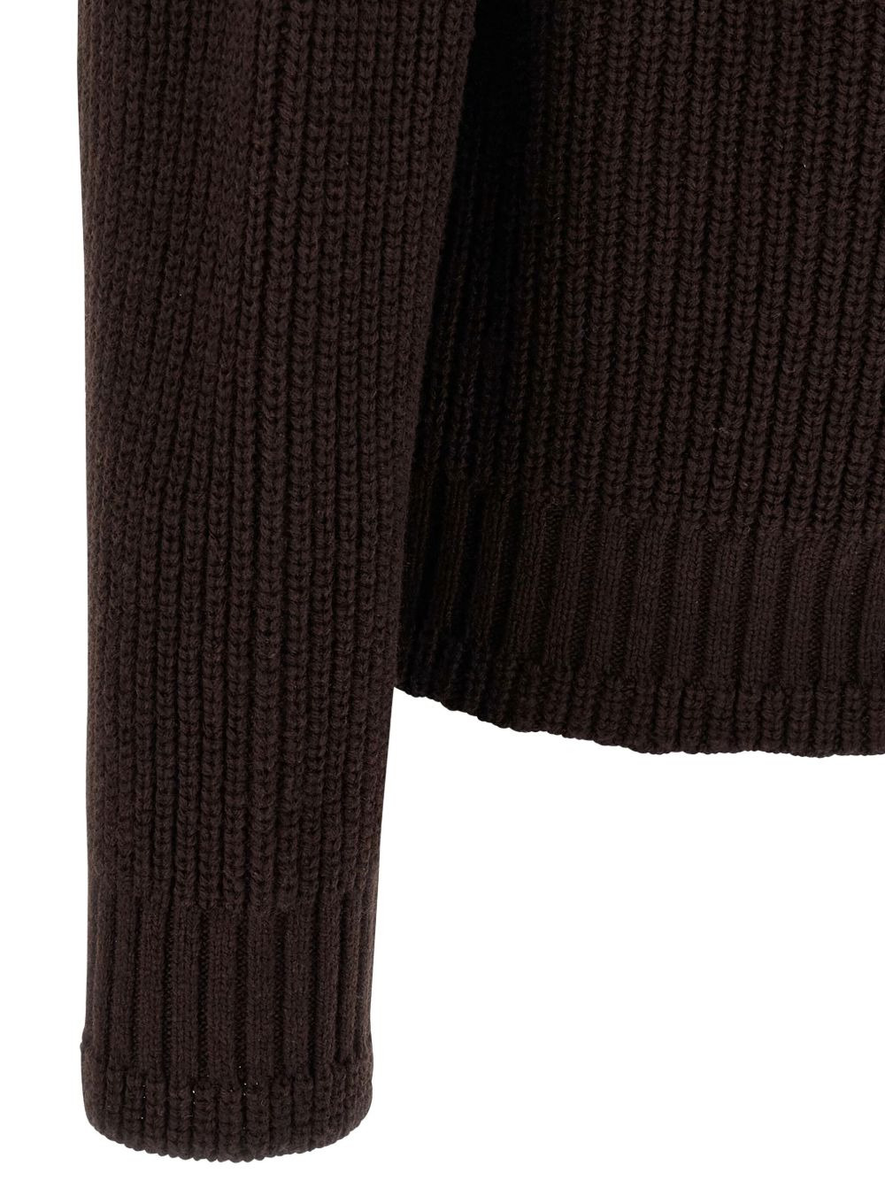 hooded ribbed knit coat - 3