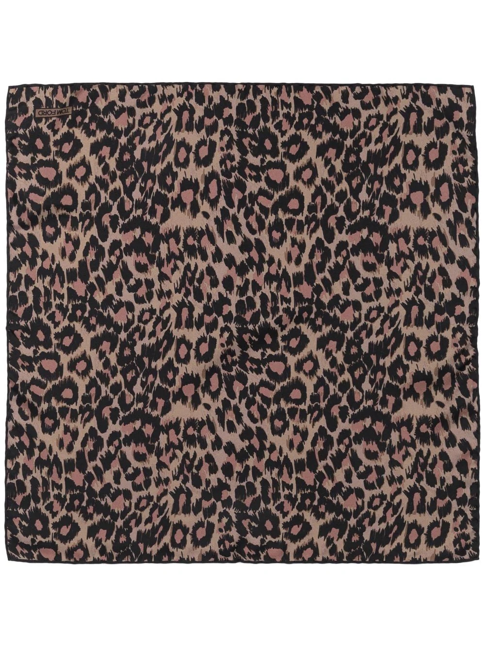 leopard-print silk foulard - 2