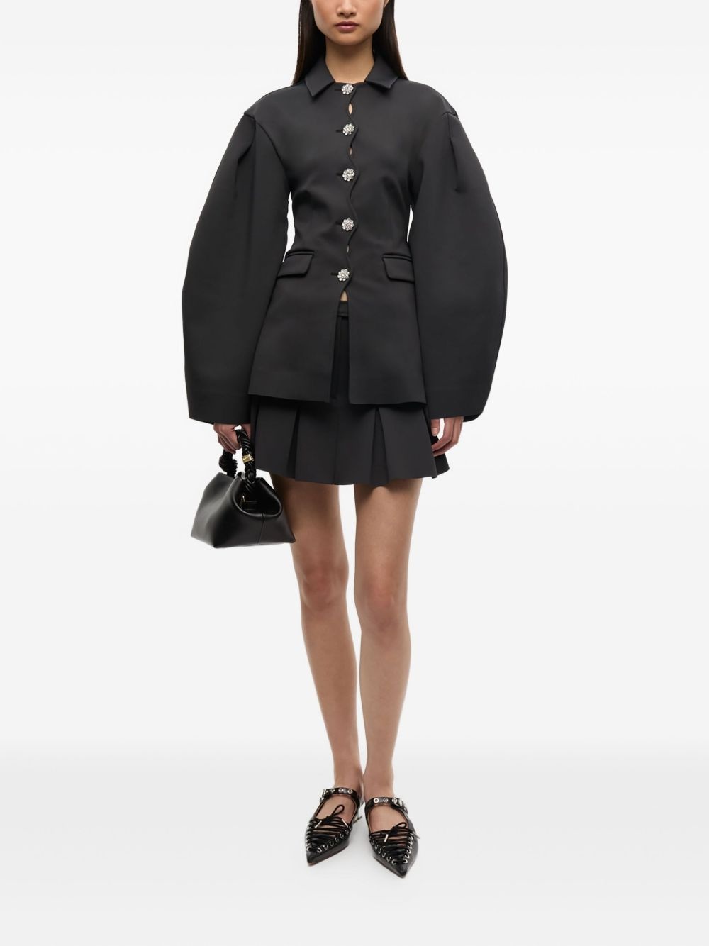 balloon-sleeve jacket - 2