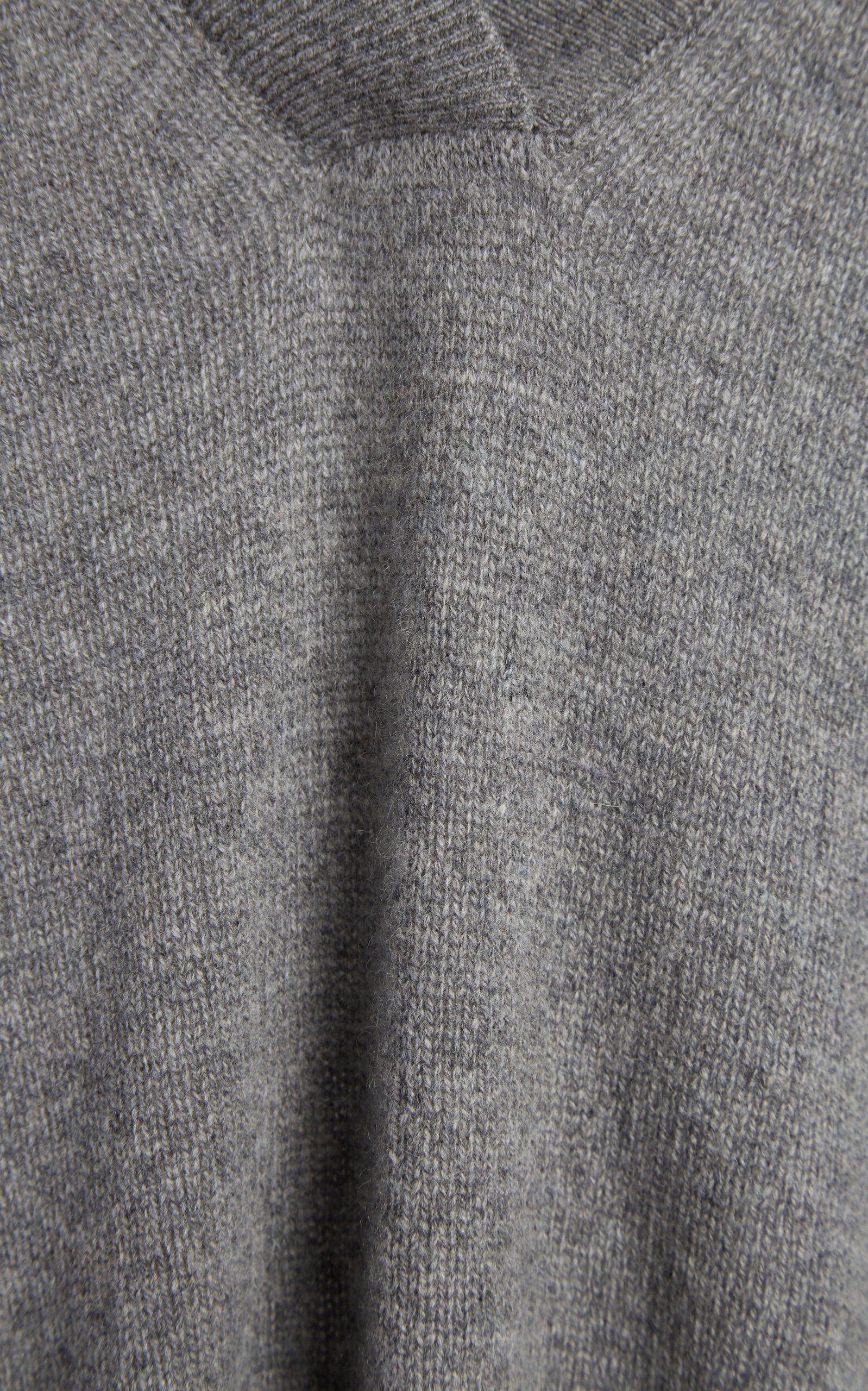 Oversized Regenerated Cashmere Polo Sweater grey - 3