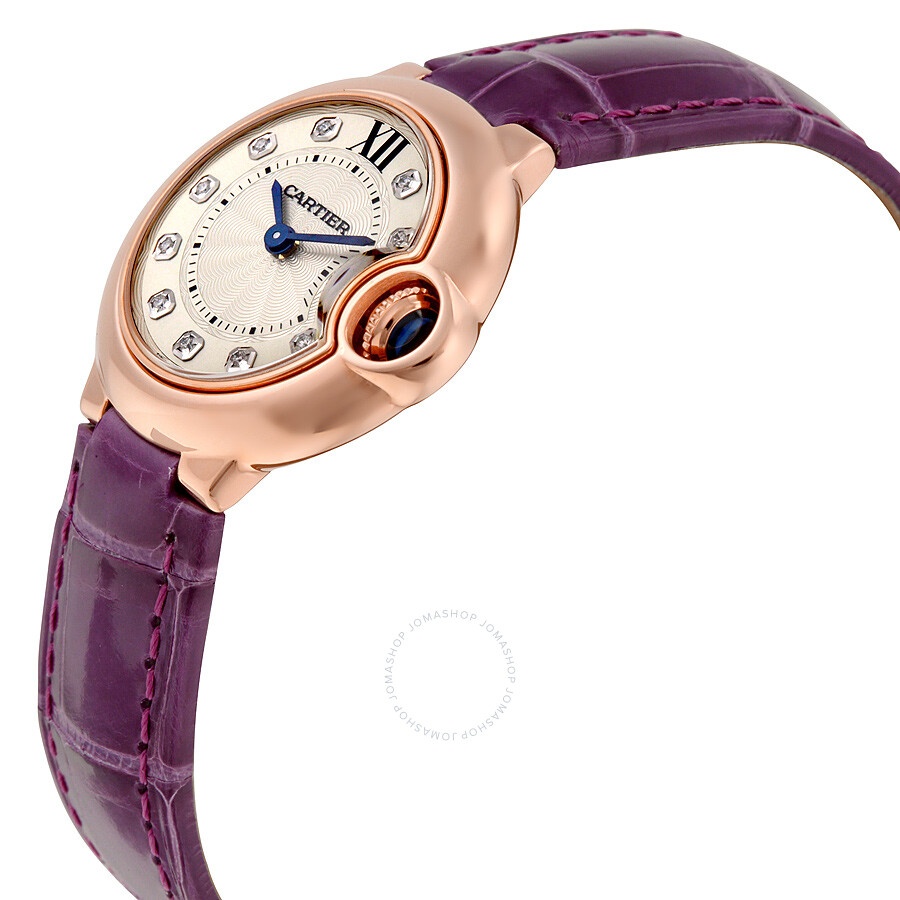 Cartier Ballon Bleu Silver Dial Diamond 18kt Rose Gold Ladies Watch WJBB0019 - 2