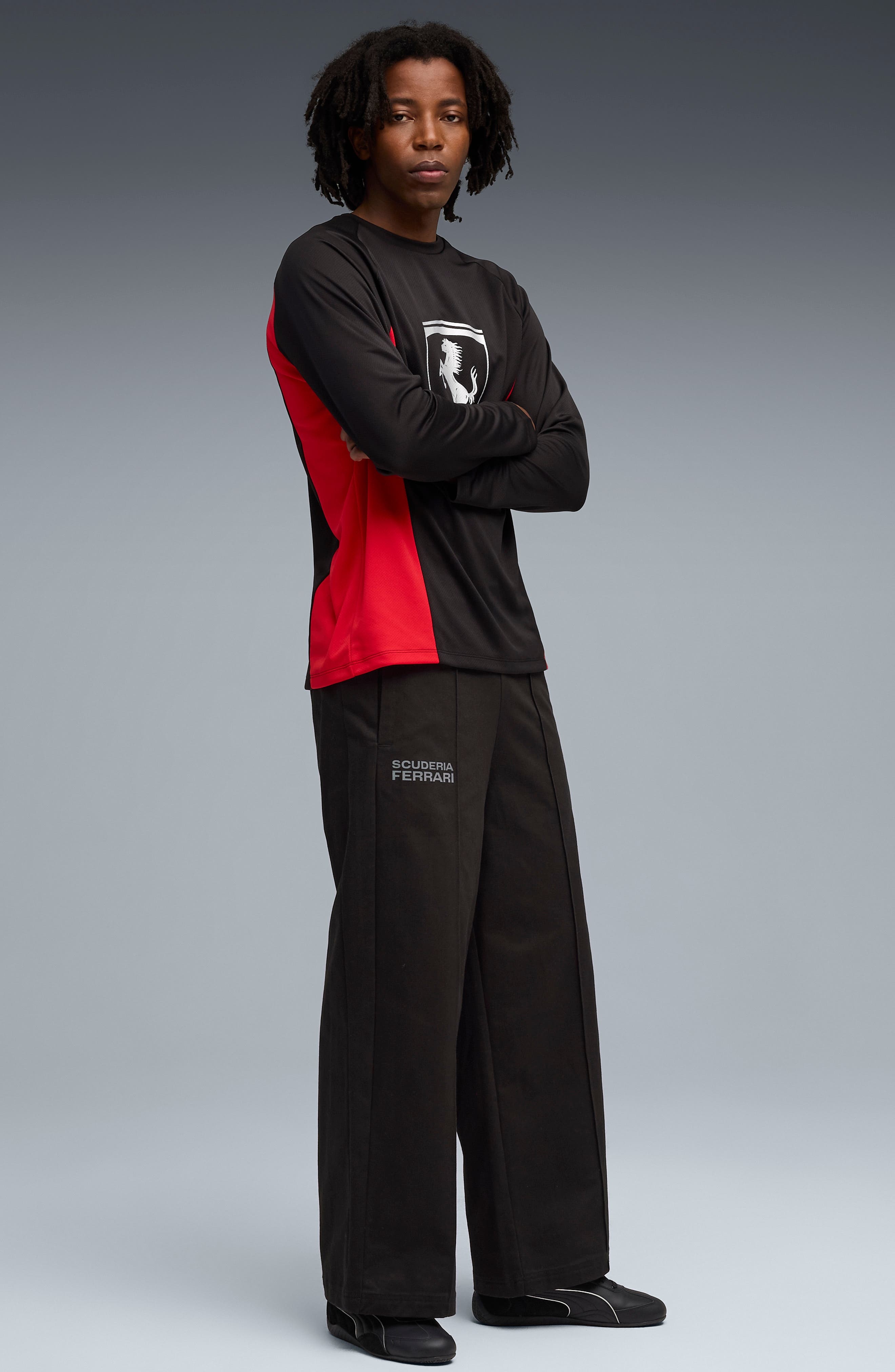 PUMA Ferrari Lifestyle Colorblock T-Shirt in Puma Black at Nordstrom - 4