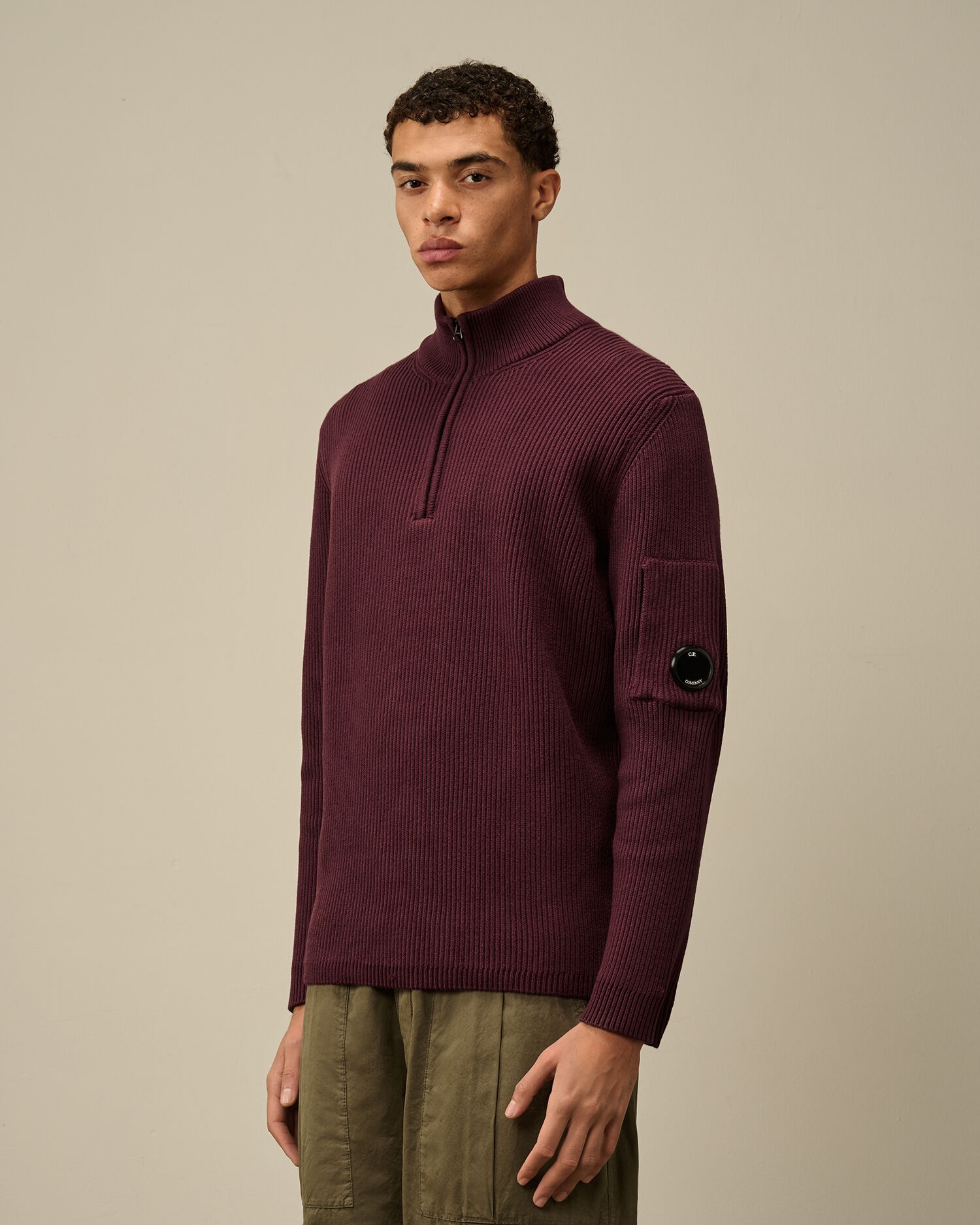 Full Rib Half Zipped Knit - 2