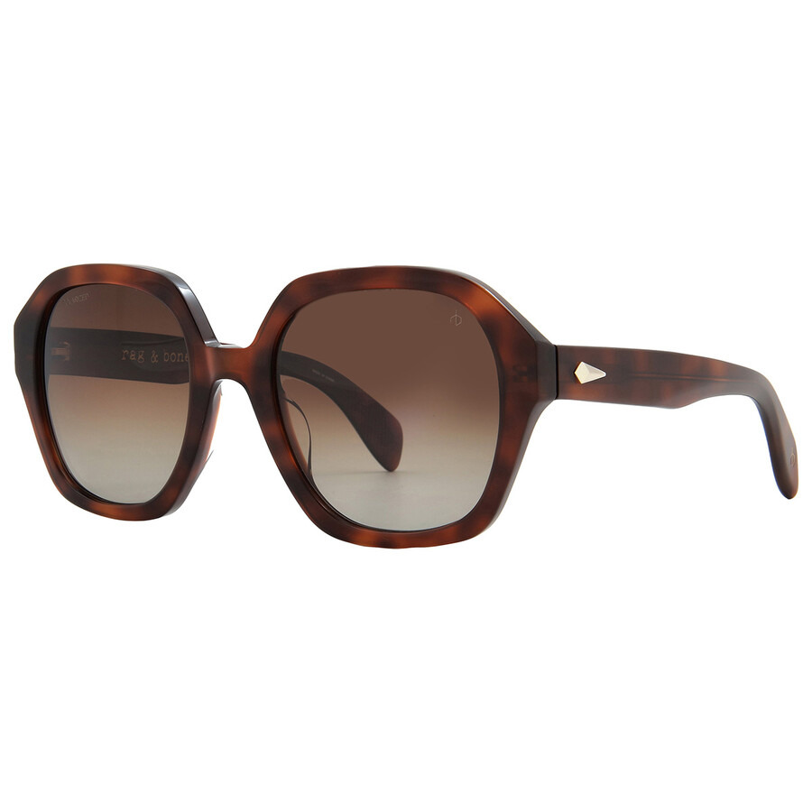 Rag & Bone Brown Gradient Square Ladies Sunglasses RNB1063/S 0086/LA 53 - 2
