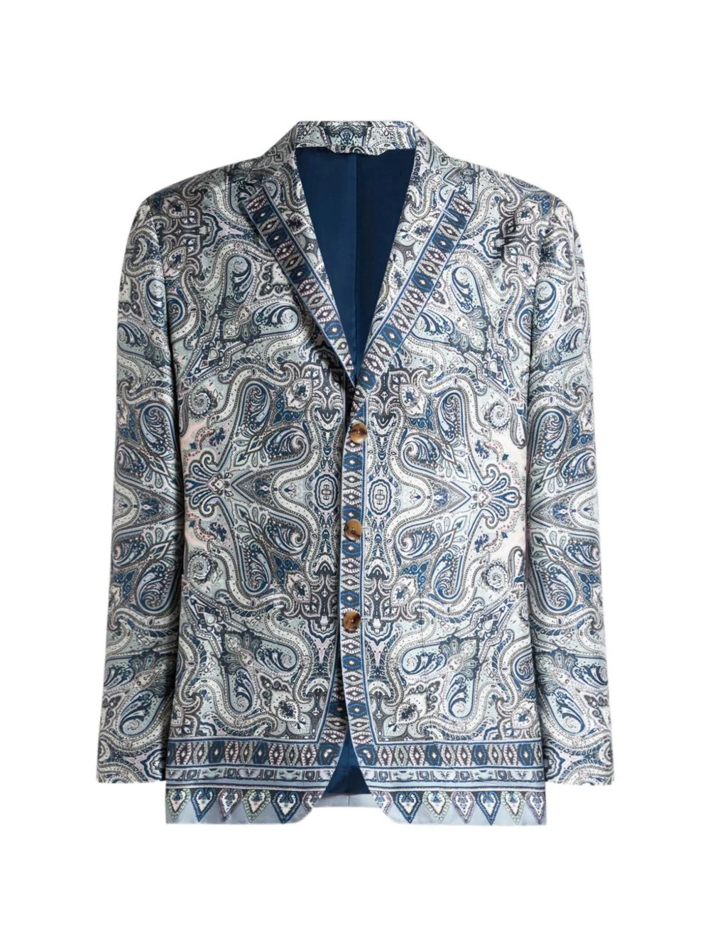 paisley print single-breasted jacket - 1