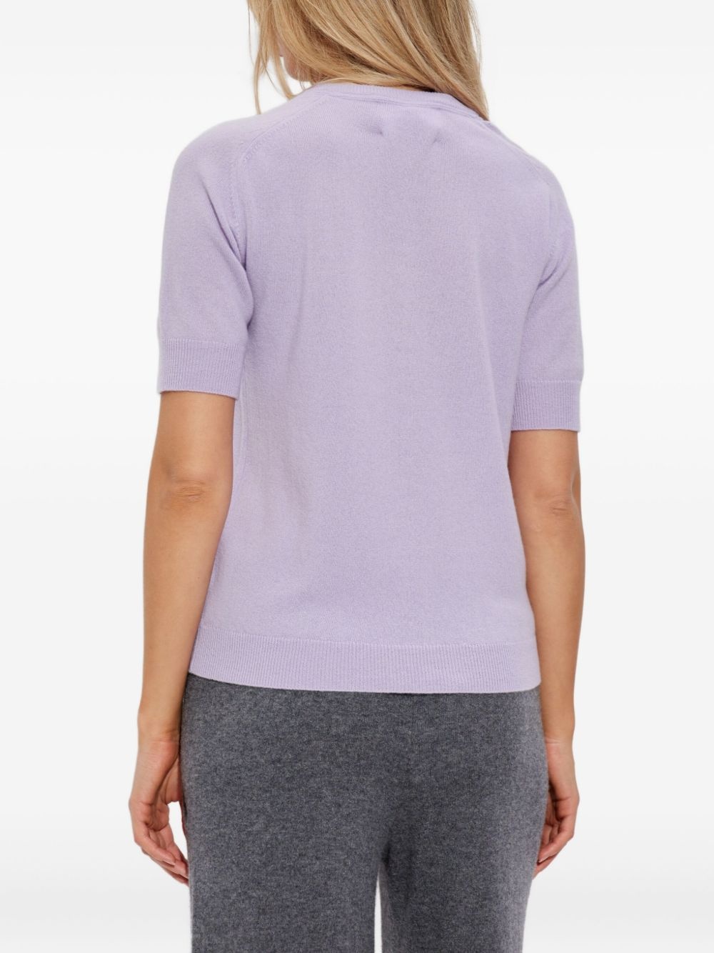 short-sleeve cashmere T-shirt - 4