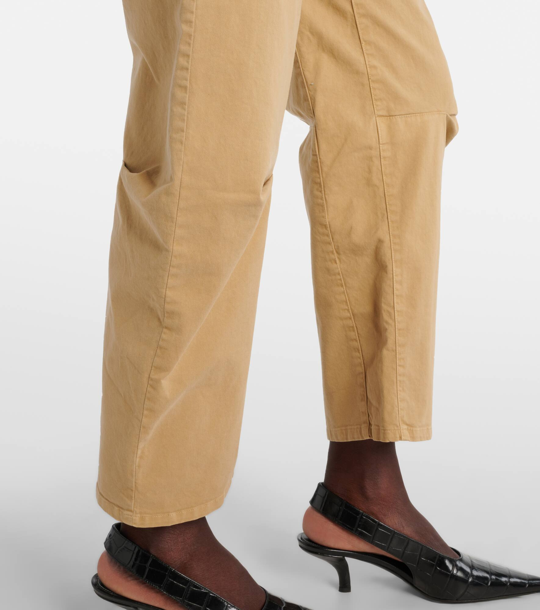 Shon barrel-leg cotton chino pants - 5