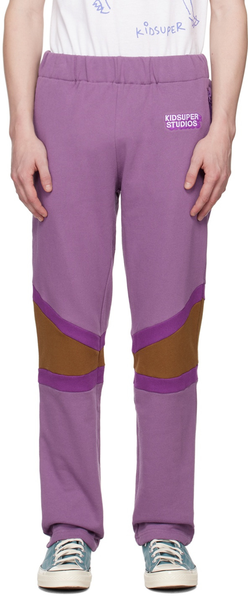KidSuper Purple K Sweatpants outlook