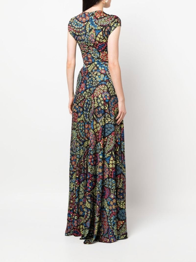 floral embroidered maxi dress - 4