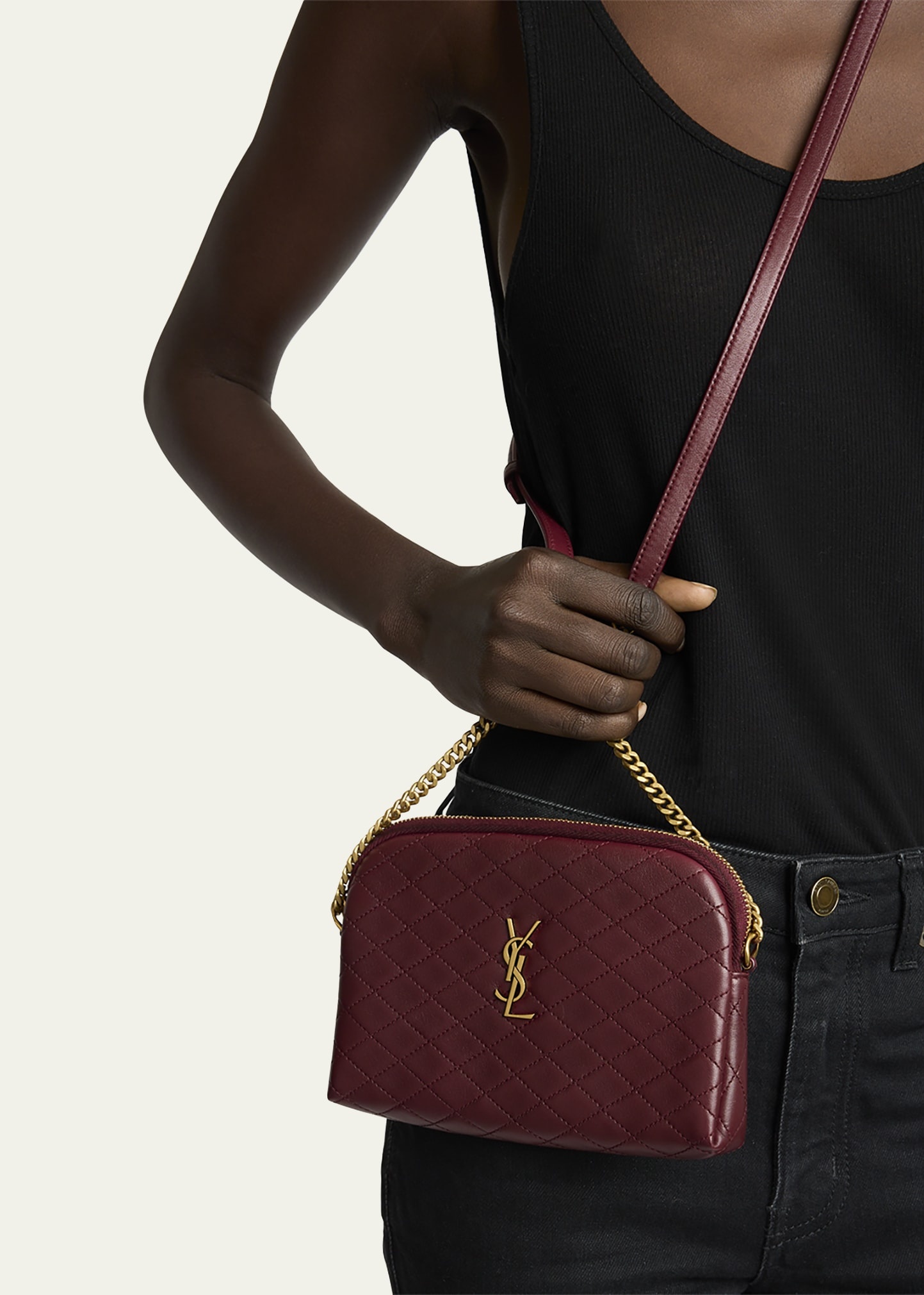 Gaby Mini YSL Crossbody Bag in Quilted Leather - 2