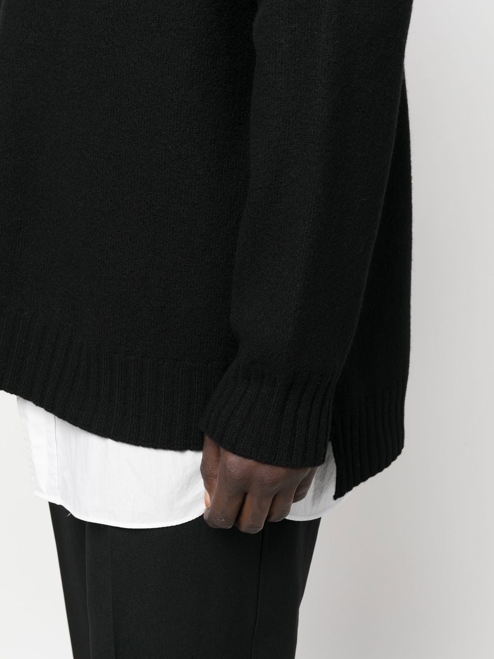 split-hem crew-neck jumper - 5
