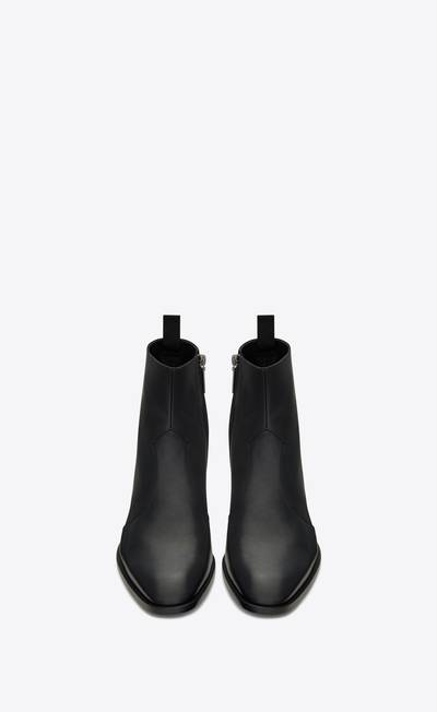 SAINT LAURENT wyatt zipped boots in smooth leather outlook