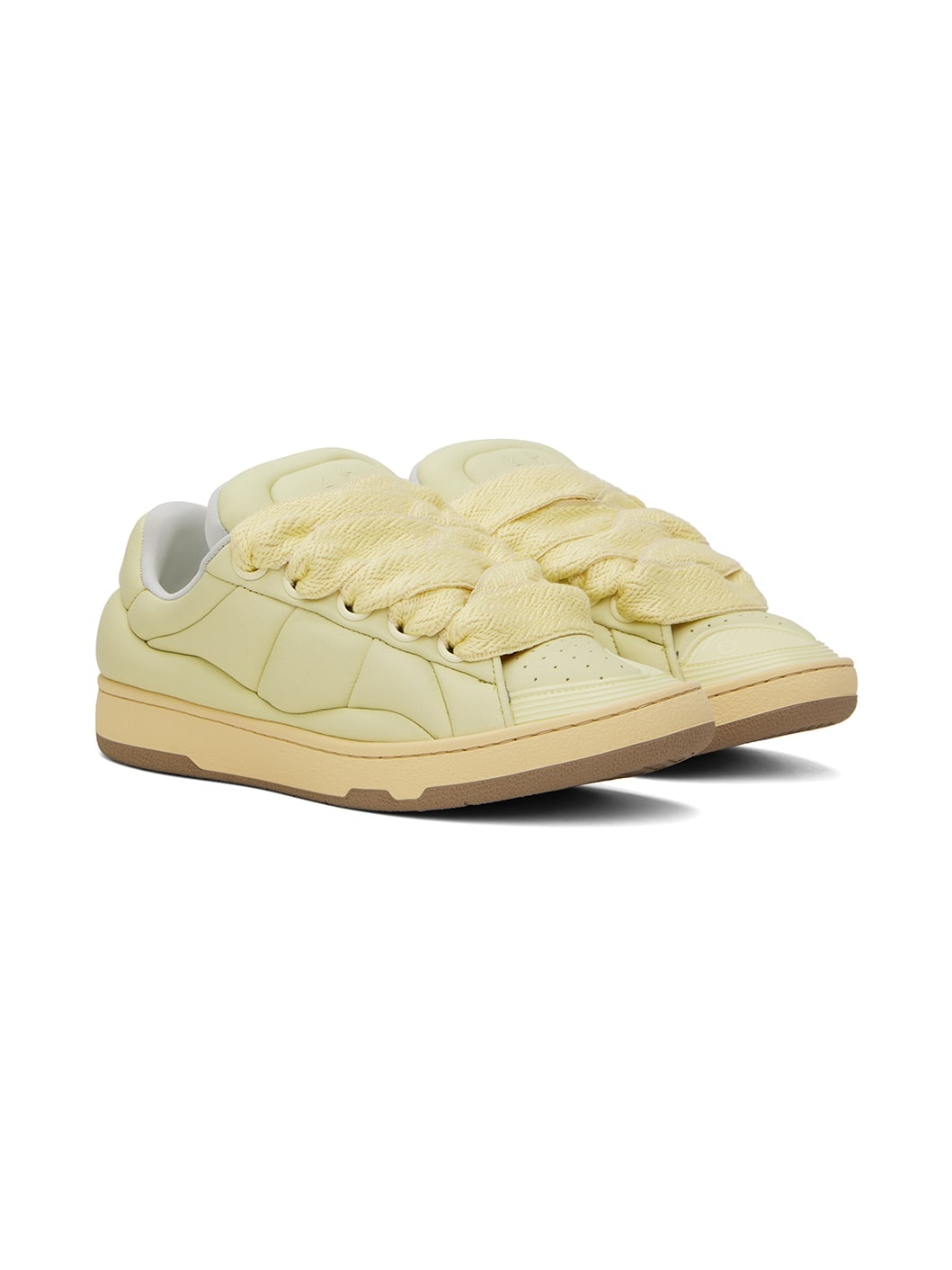 Yellow Curb XL Leather Sneakers - 4