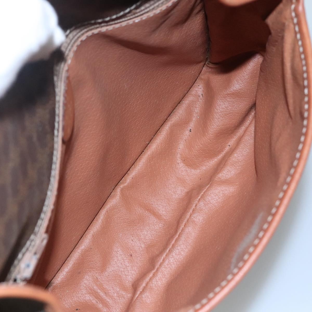 CELINE Macadam Canvas Shoulder Bag Pvc Brown Gold - 16