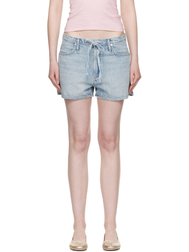 Blue Ultra Featherweight Nolan Drawstring Denim Shorts 1