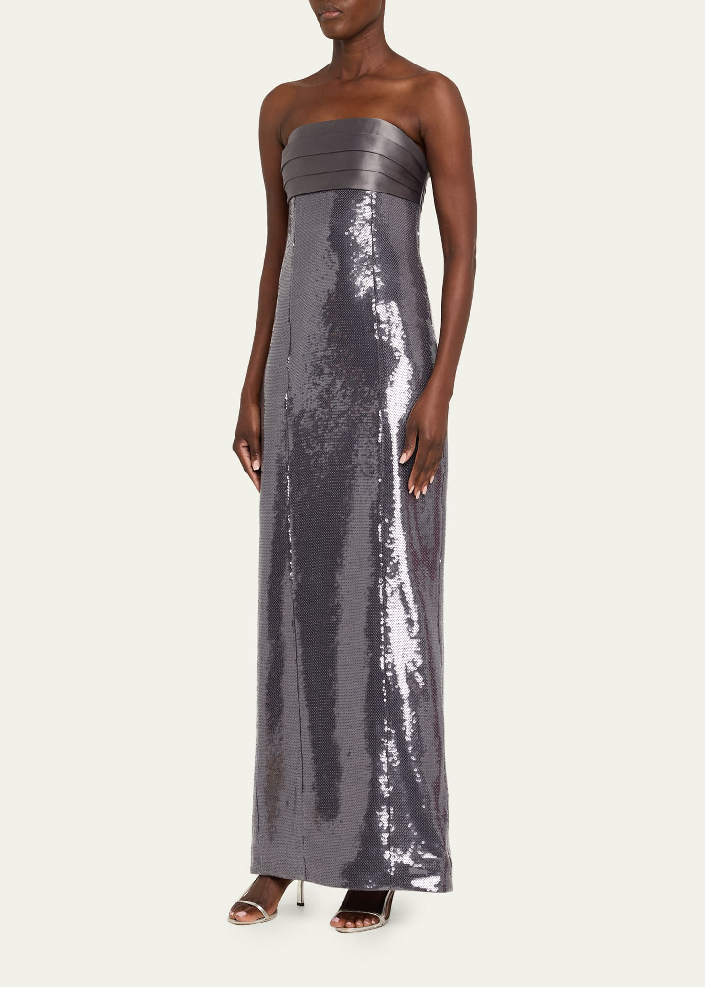 Kenia Strapless Sequined Dress - 4