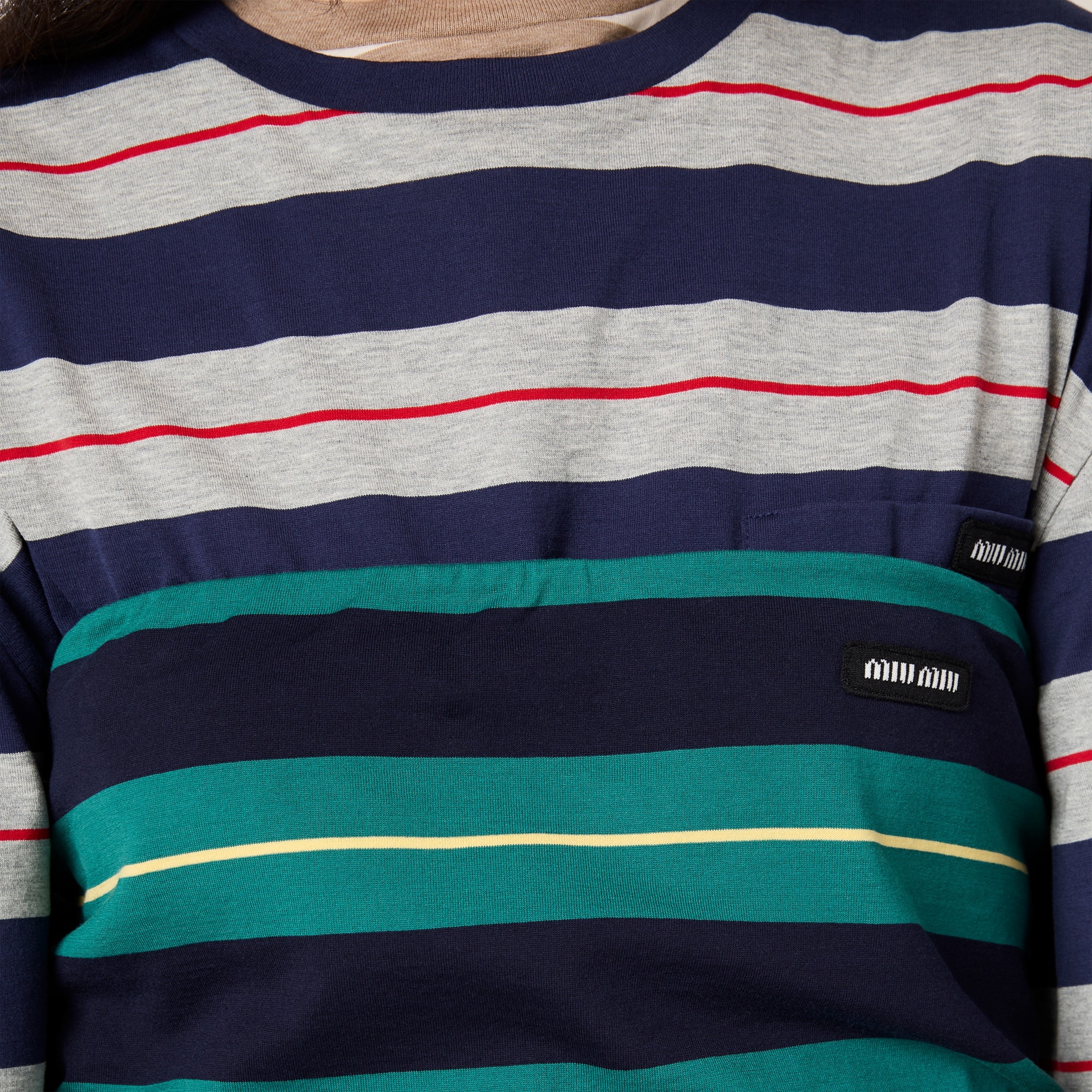 Striped jersey top - 4