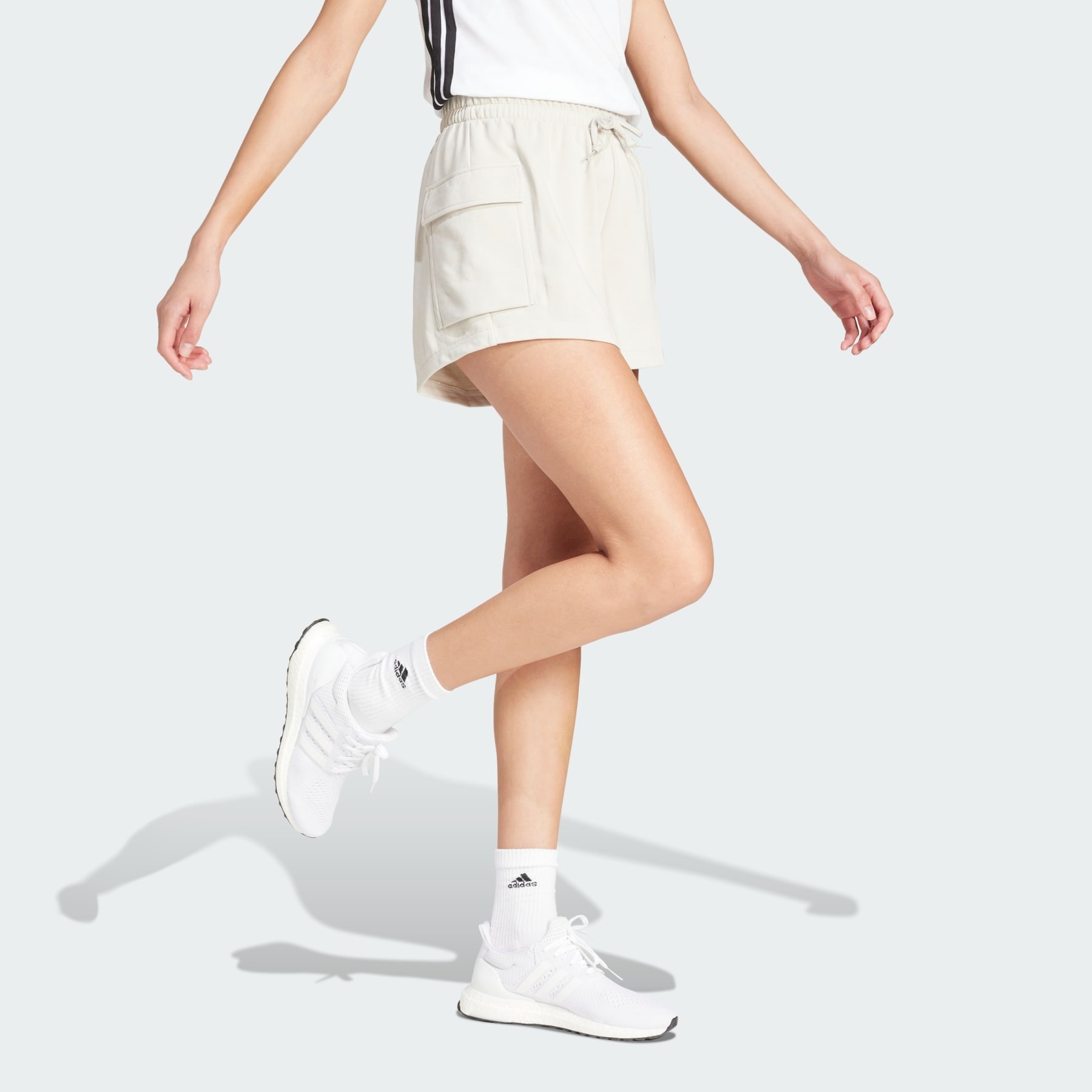 Essentials Small Logo French Terry Cargo Shorts - 4