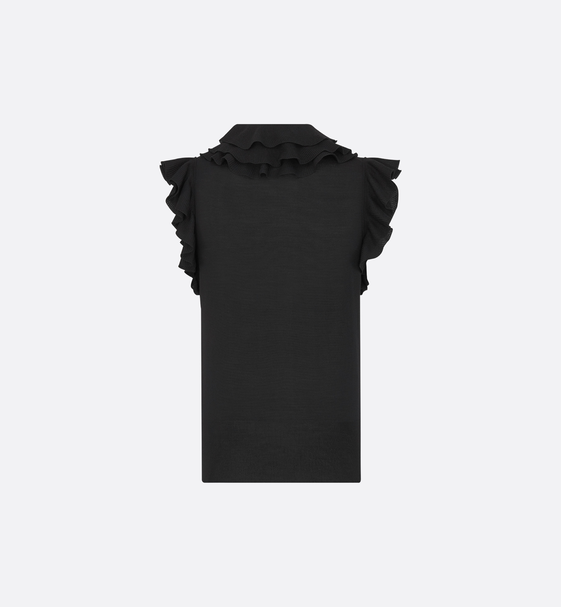 Sleeveless Top with Removable Ruched Collar - 6