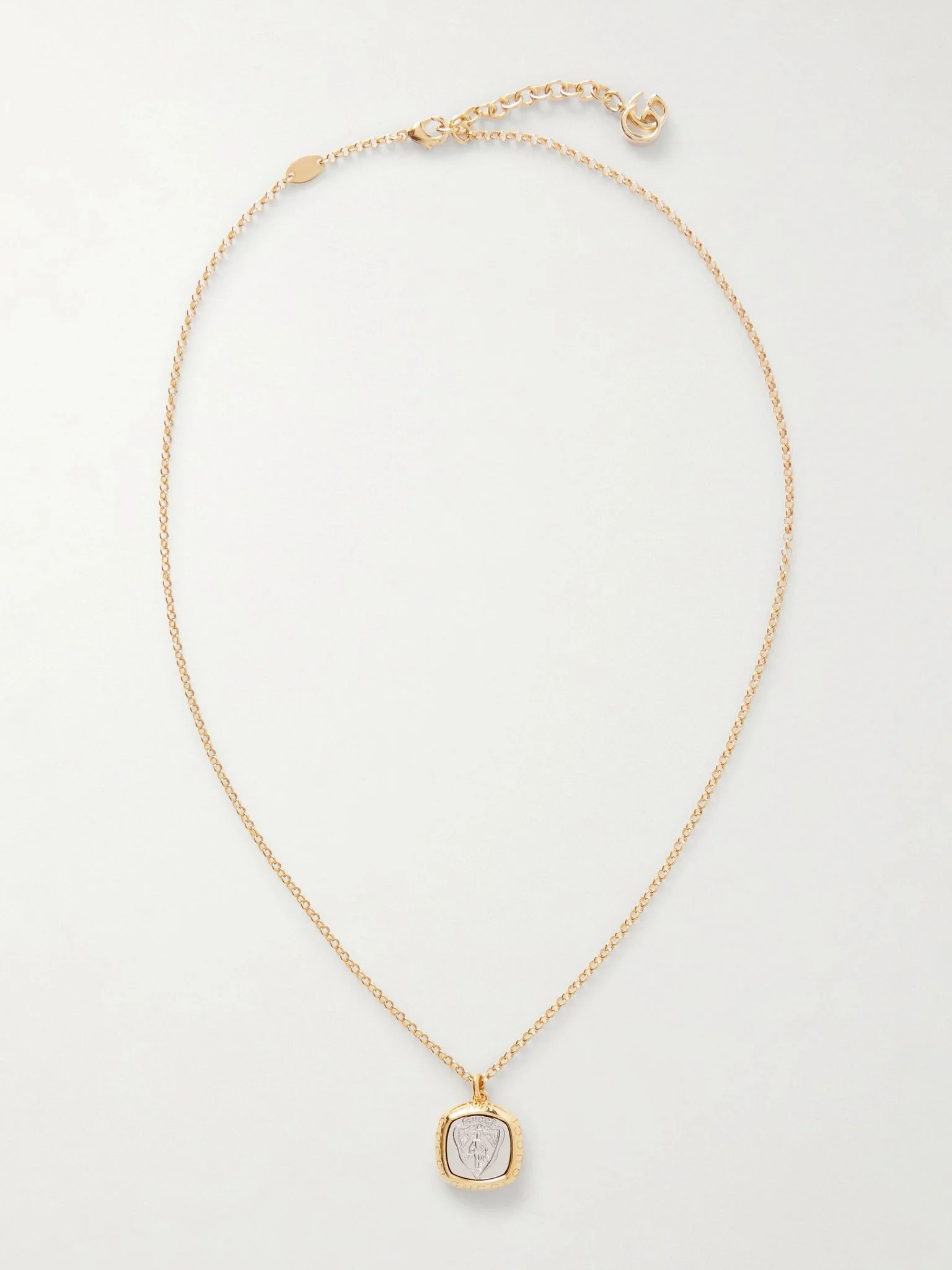 Crest Gold- and Silver-Tone Pendant Necklace Gold - 1