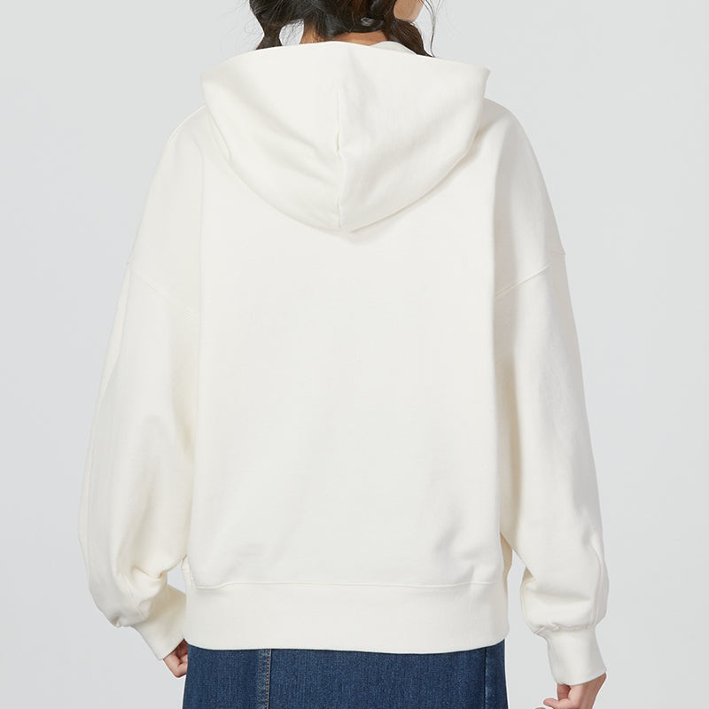 (WMNS) PUMA Classic Oversized Hoodie TR 'White Grey' 673576-99 - 4