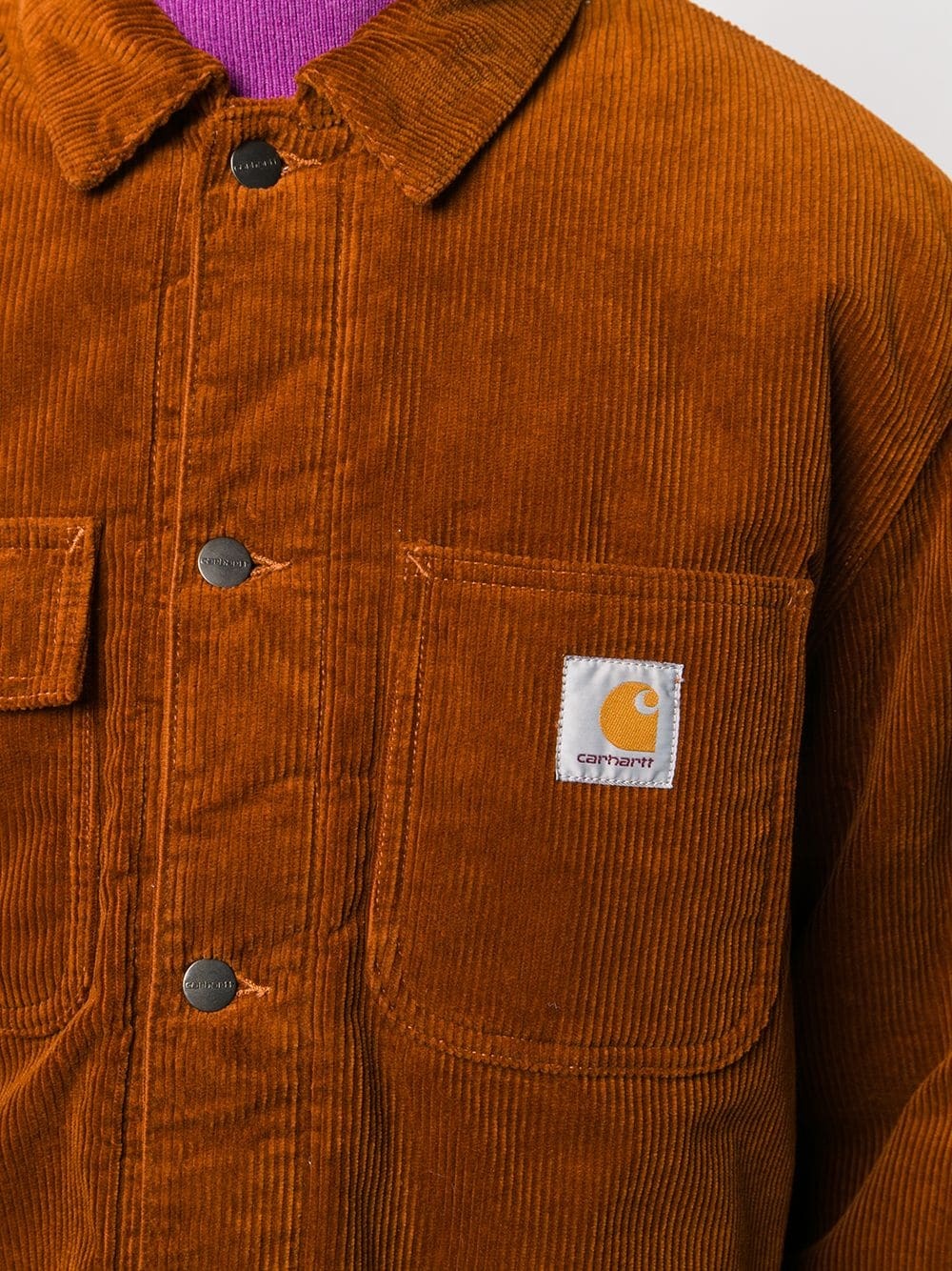 button-up logo patch shirt - 5