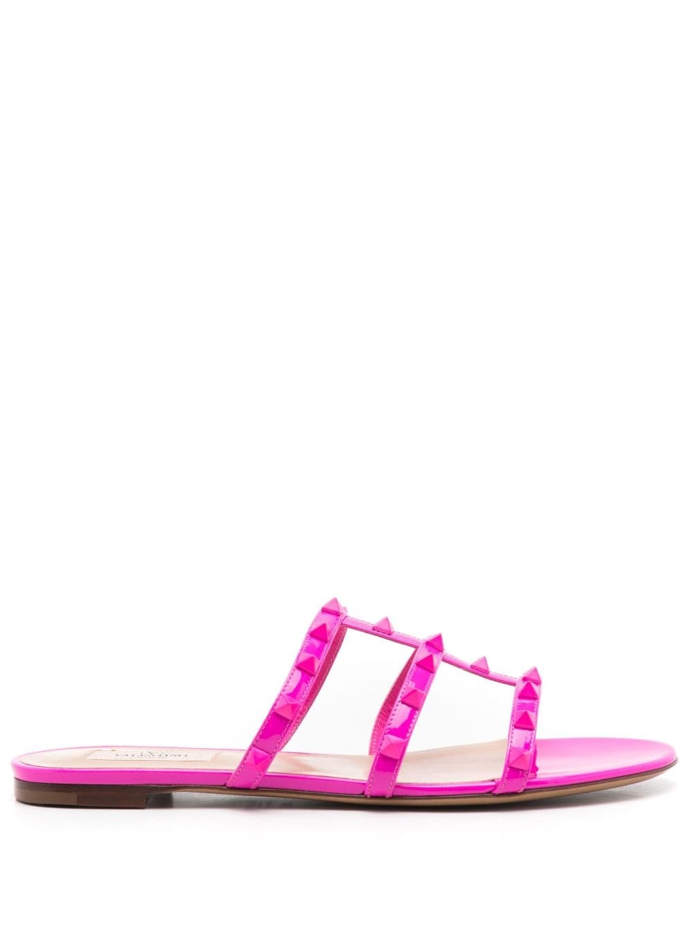 Rockstud-embellished slip-on sandals - 1