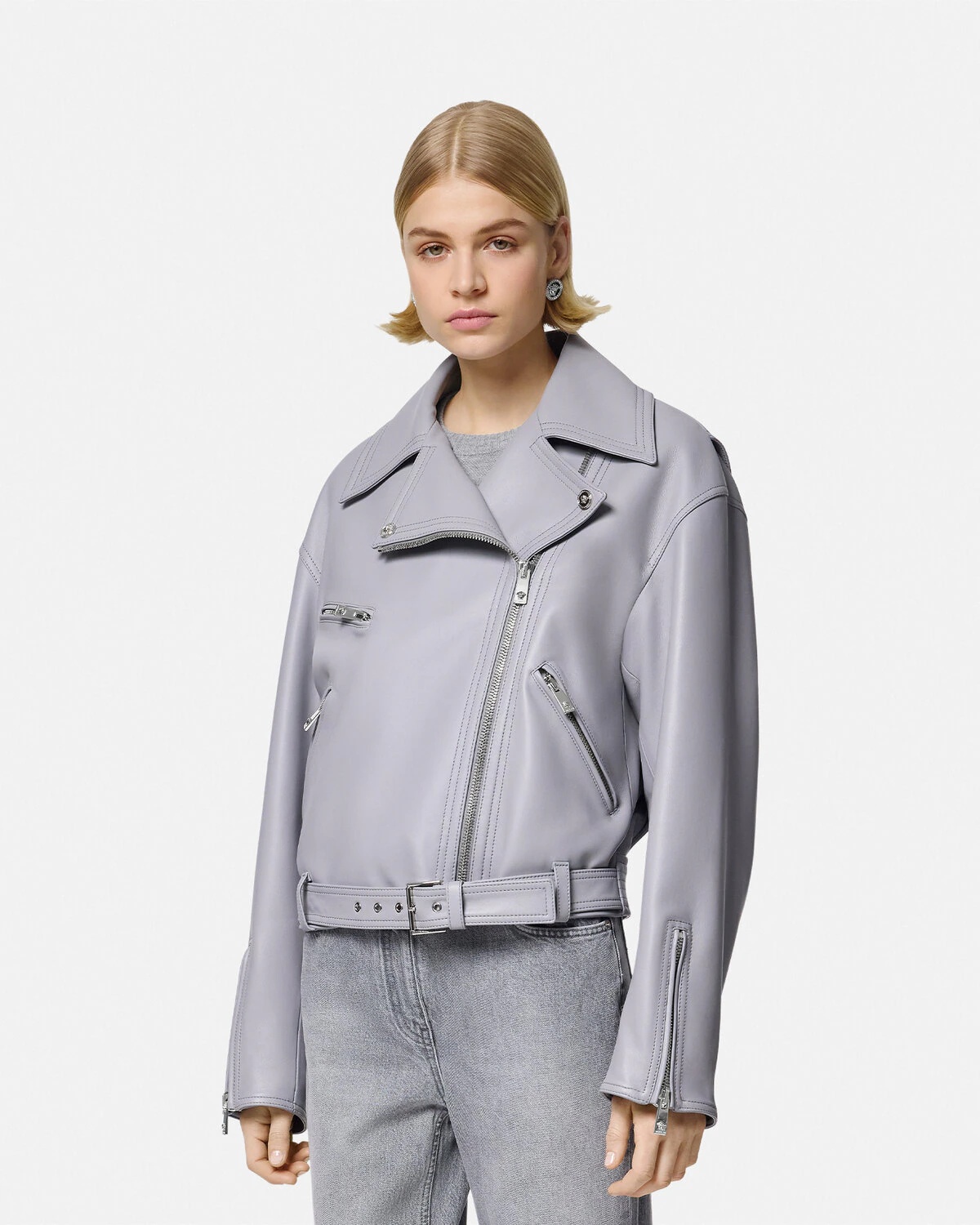 Leather Biker Jacket - 4