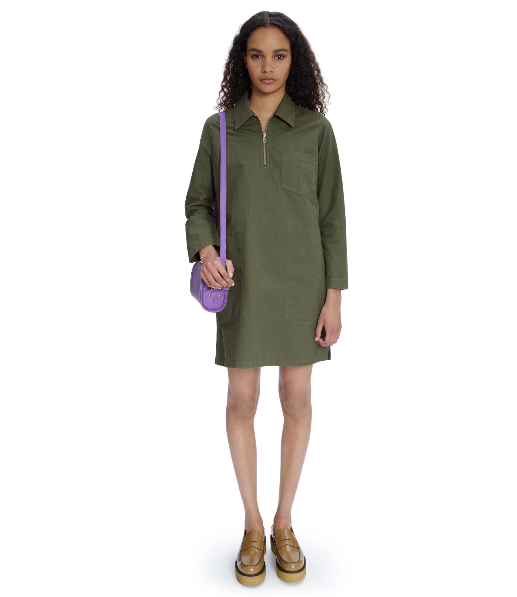 A.P.C. Green Mia Minidress