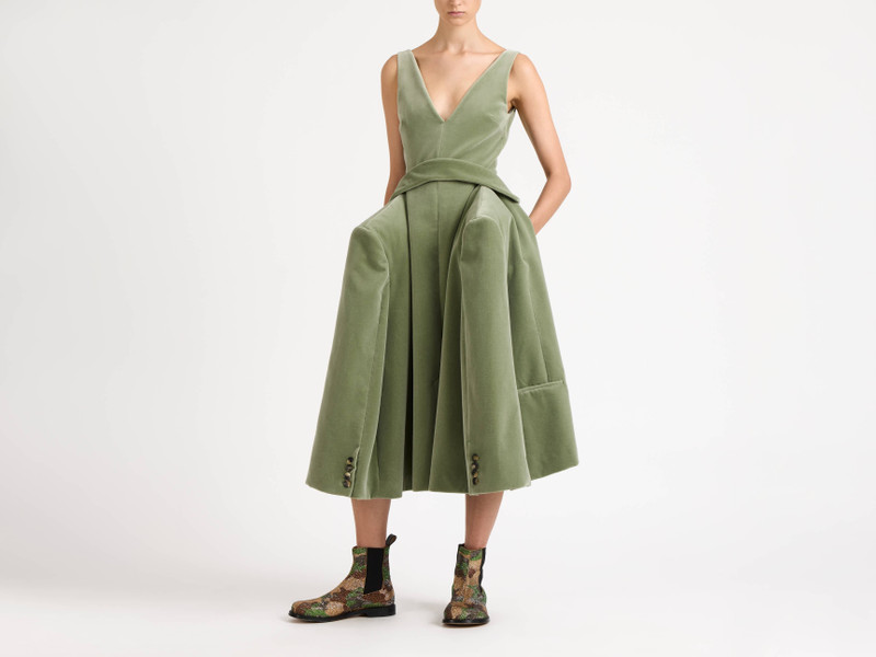WOMENS STRUCTURED DRESS IN ARTICHOKE 6