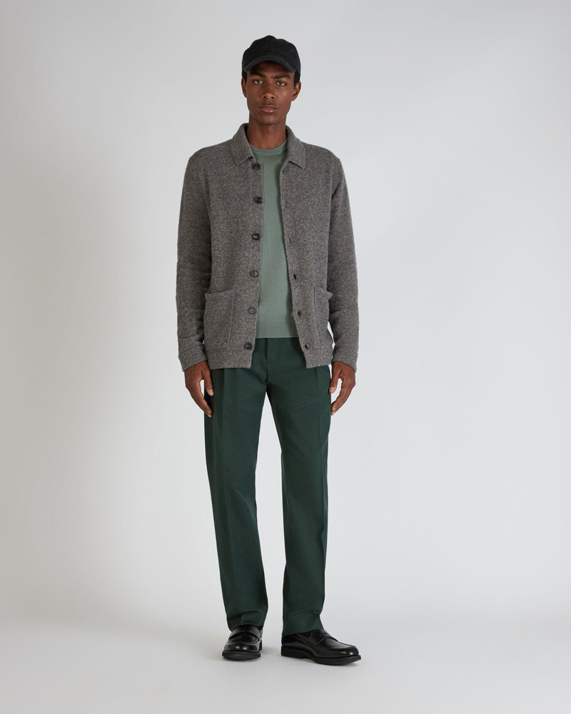 Slim fit Geelong wool bouclé overshirt 5
