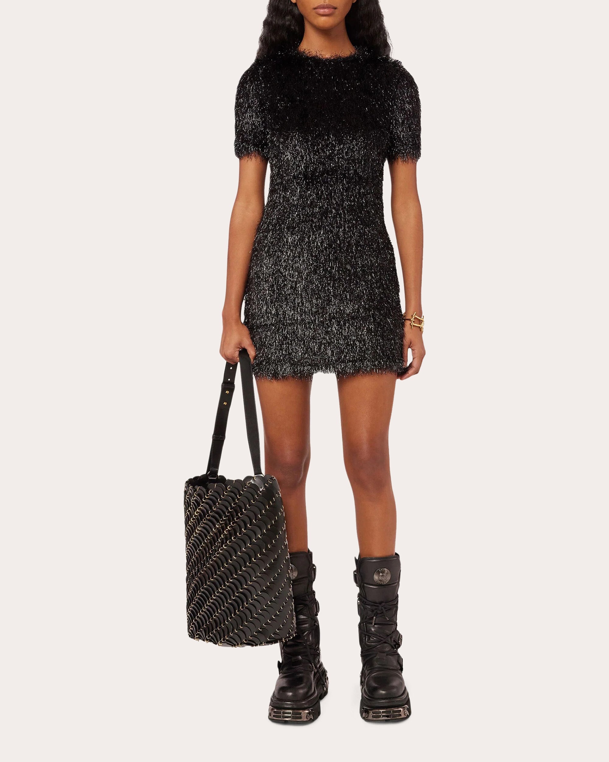 Large Paco Embellished Leather Bucket Bag - 5