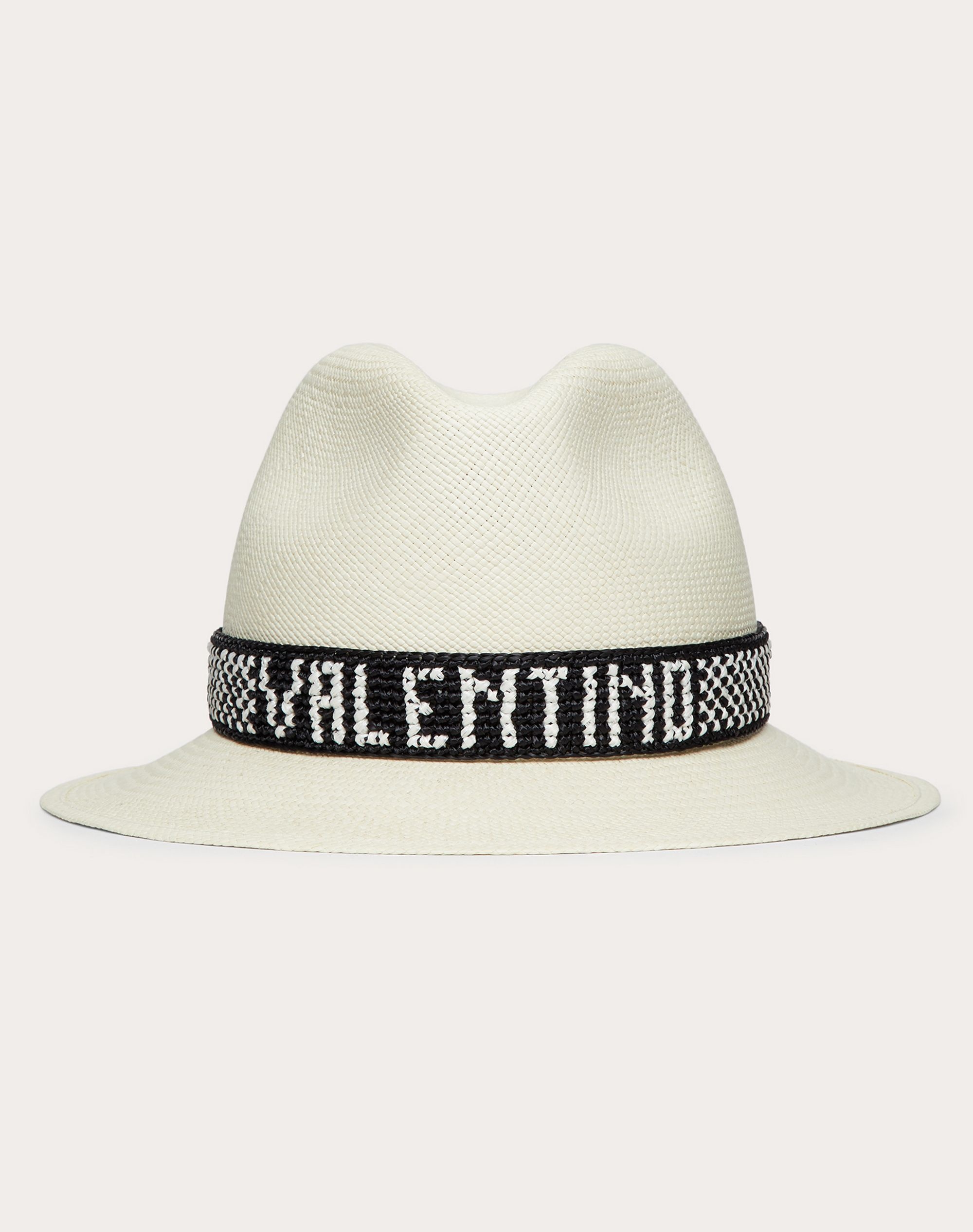 BORSALINO X VALENTINO - Panama Quito hat with Valentino-embroidered ribbon - 1