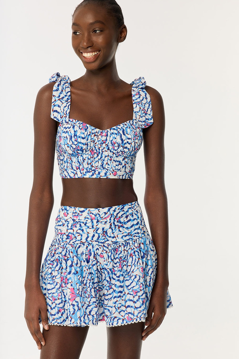 Top Carla - Blue Wings Flower 1