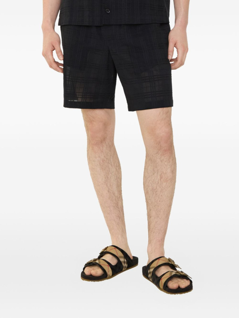 Burberry check cotton voile shorts outlook